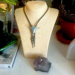 Vintage Cord 🐄 Tie Necklace